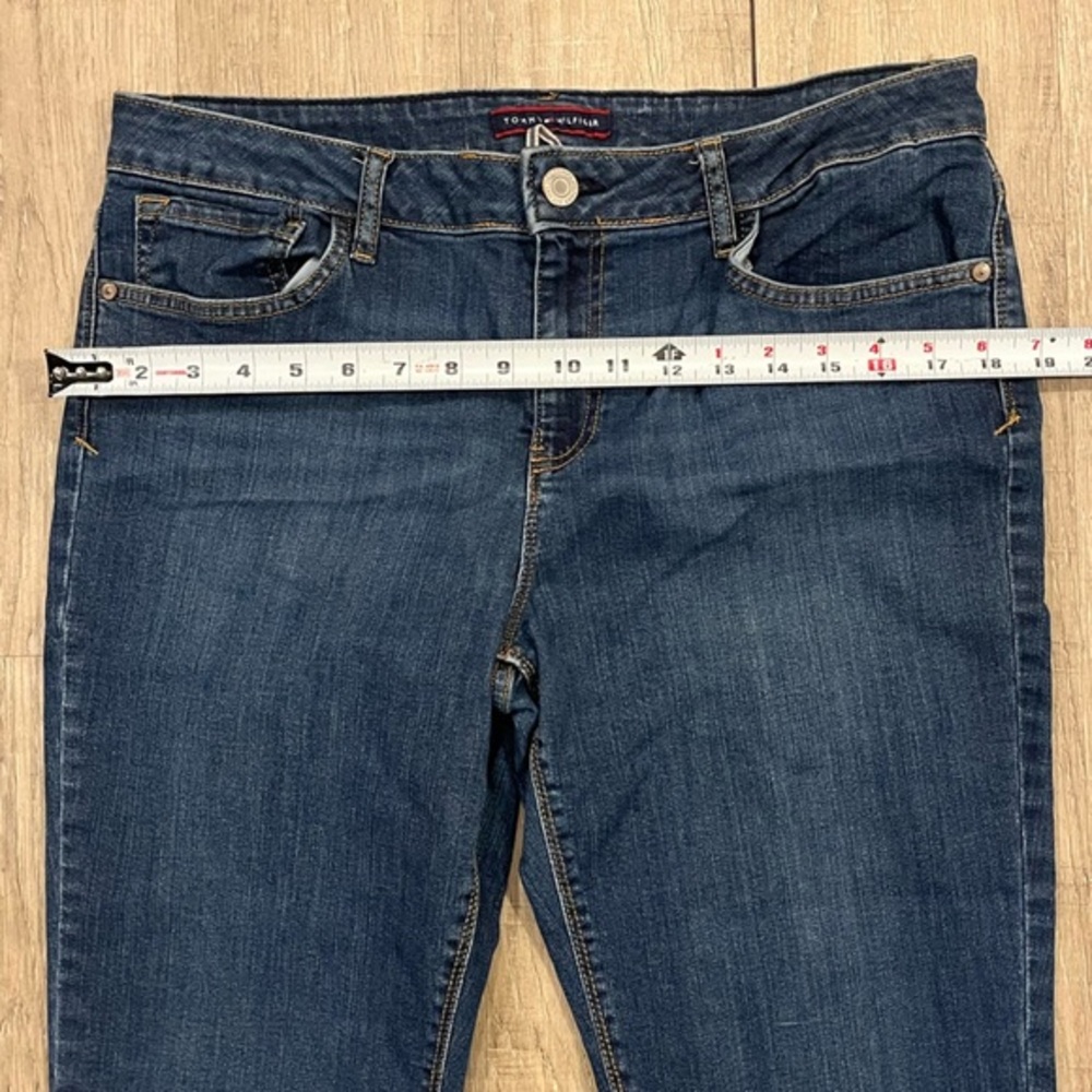 Tommy Hilfiger Slim Crop Blue Denim Jeans 12 - Picture 6 of 11